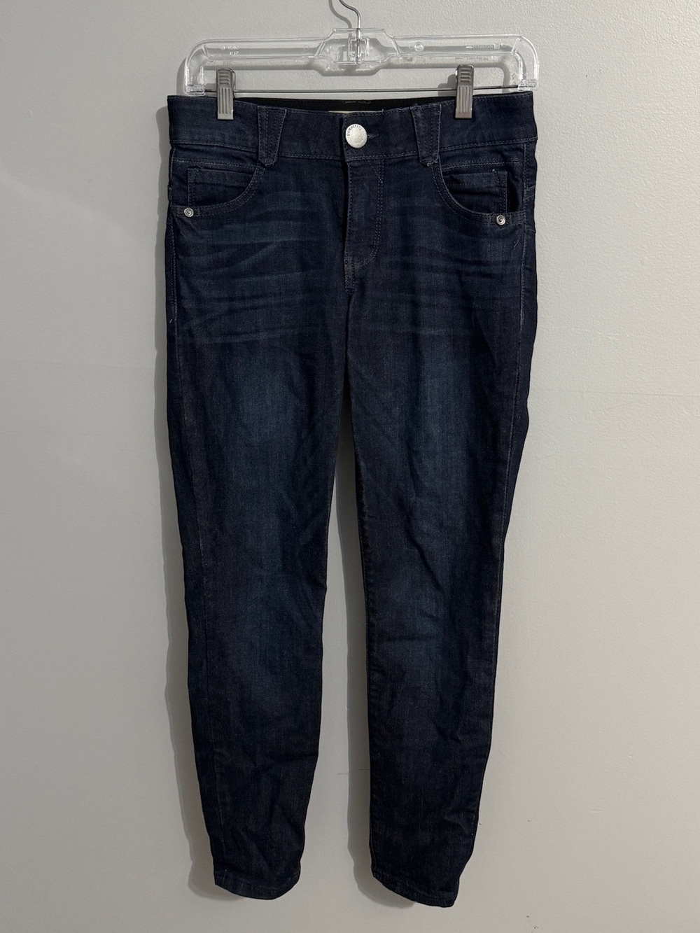Democracy Jeans Womens 2 Ab Solution Elastic Waist Dark Wash Stretch Skinny